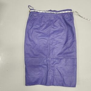 Vuntage Purple Leather Skirt